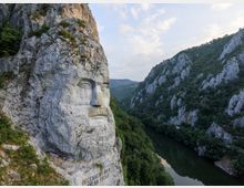 Rock sculpture of Decebalus
