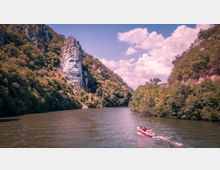 Rock sculpture of Decebalus